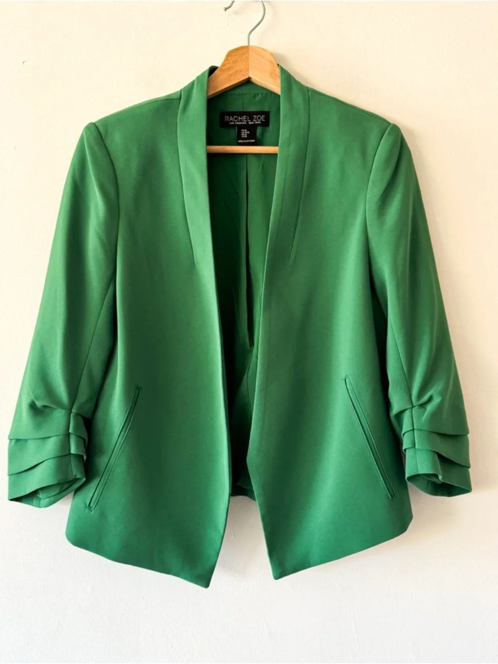 Rachel Zoe Green Open-Front Blazer Jacket Size M - Picture 1 of 7